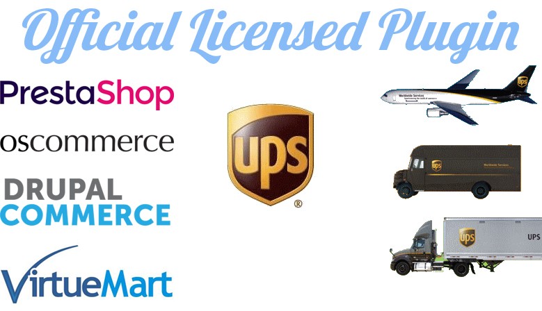 Plugins officiels UPS : PrestaShop, osCommerce, Drupal Commerce, VirtueMart